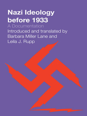 cover image of Nazi Ideology before 1933